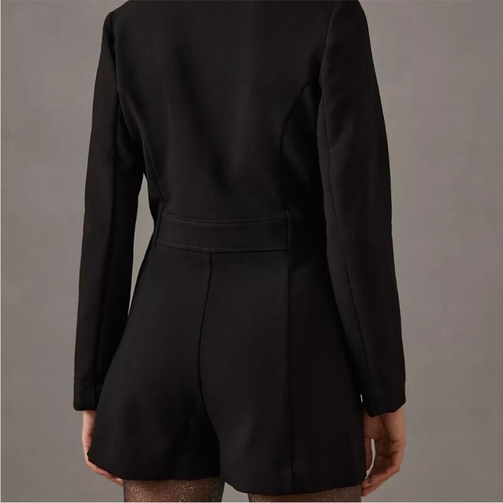 Anthropologie Blazer Romper Black One-piece Double Breasted NWT - Picture 2 of 2